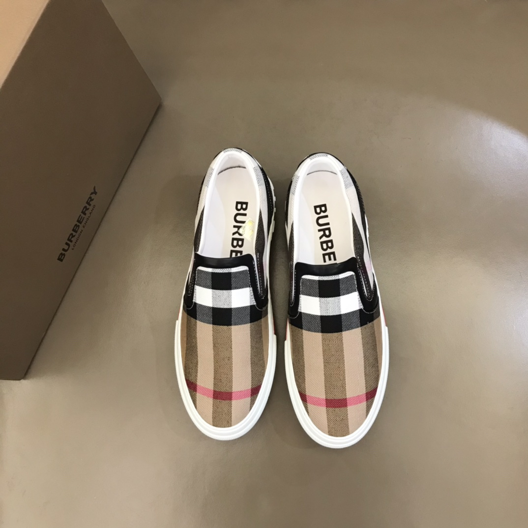 Burberry Vintage Check Slip-On Sneakers Khaki