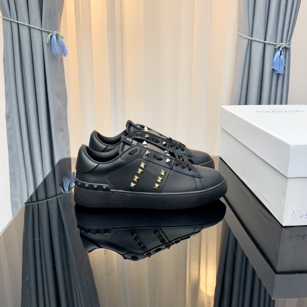 Valentino Studded Low-Top Sneakers Black