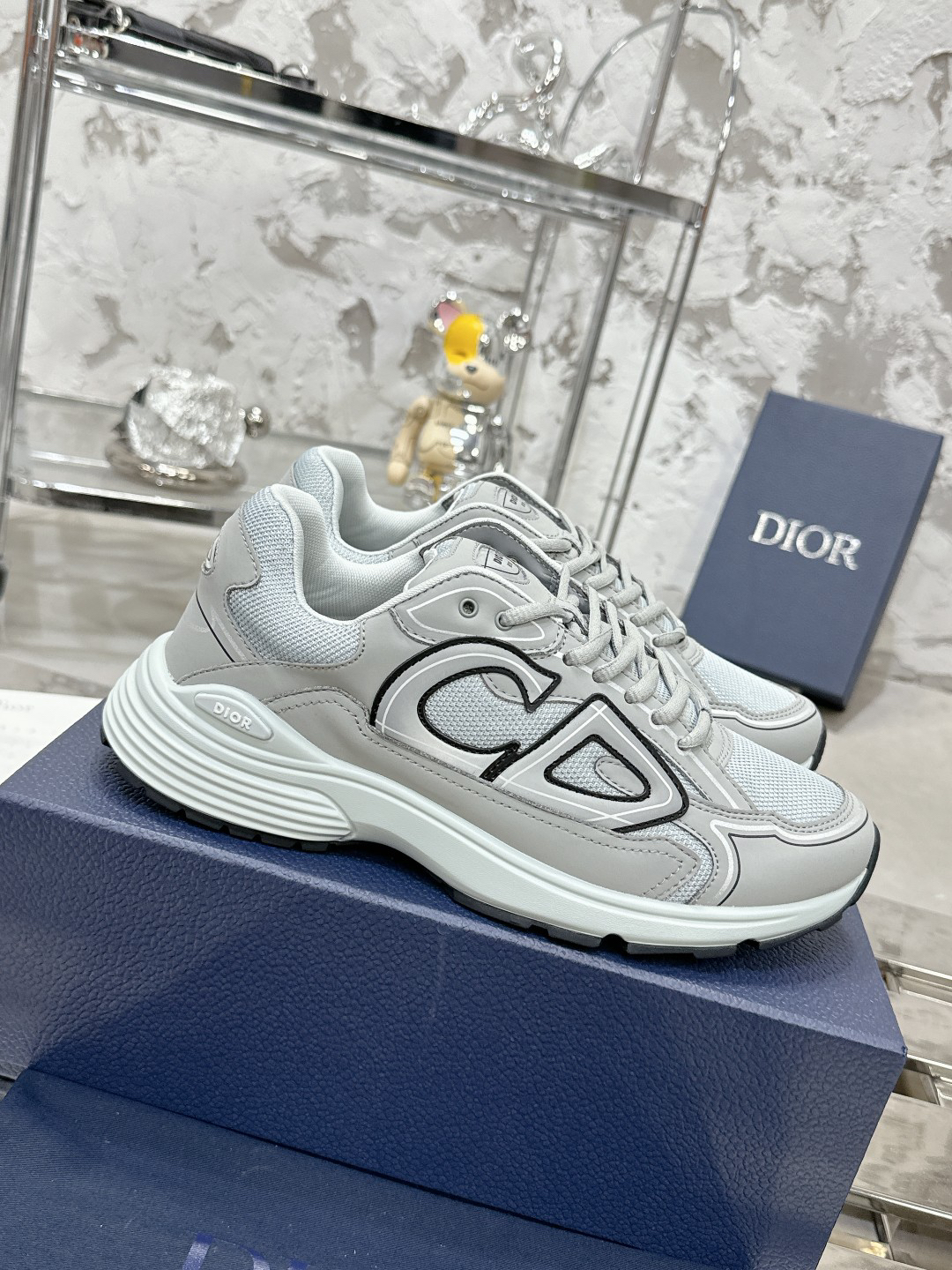 Dior B30 Reflective Dad Sneakers Grey