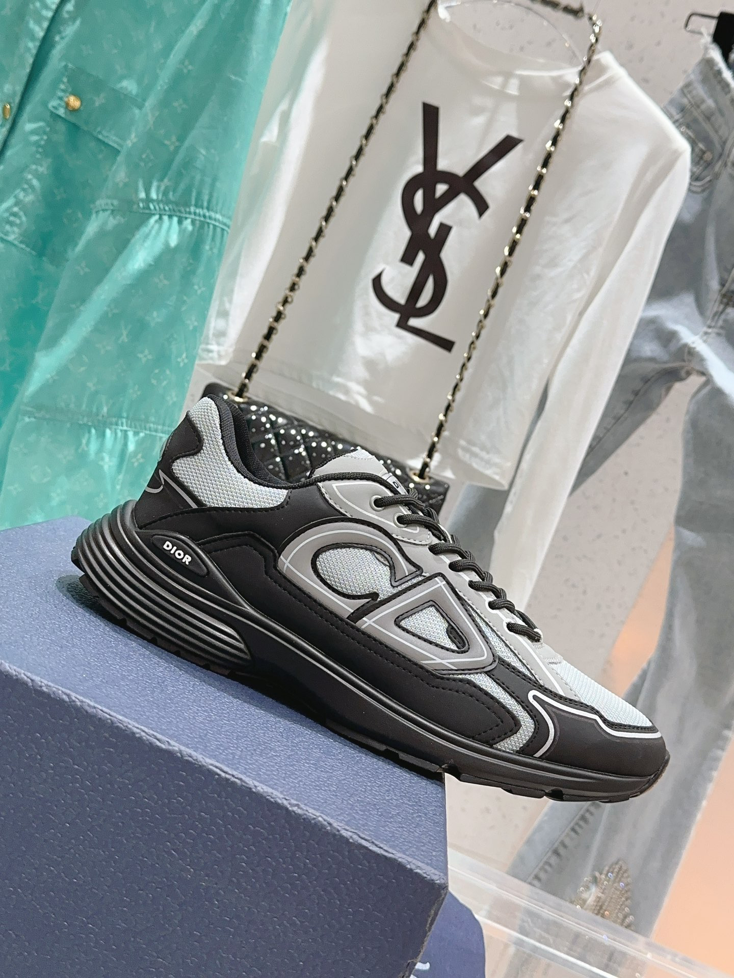 Dior B30 Mesh Sneakers Grey Black