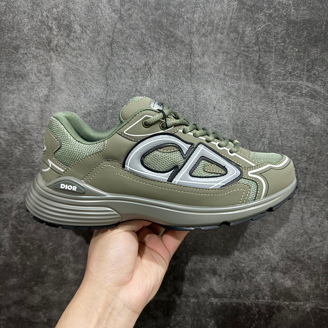 Dior B30 Chunky Mesh Sneakers Olive Green