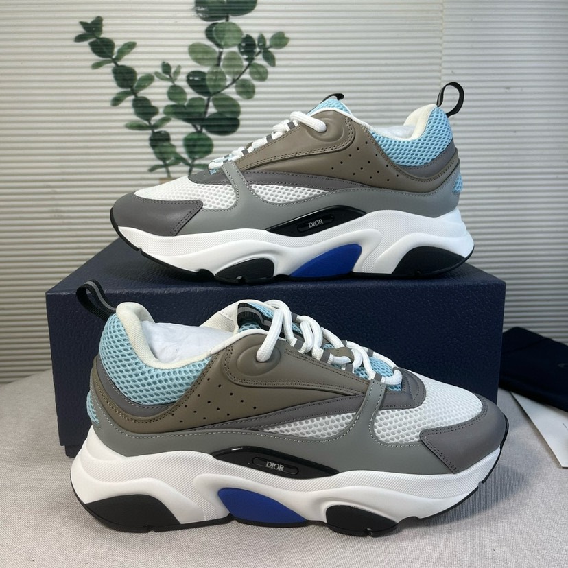 Dior B22 Retro Runner Sneakers Grey/Blue
