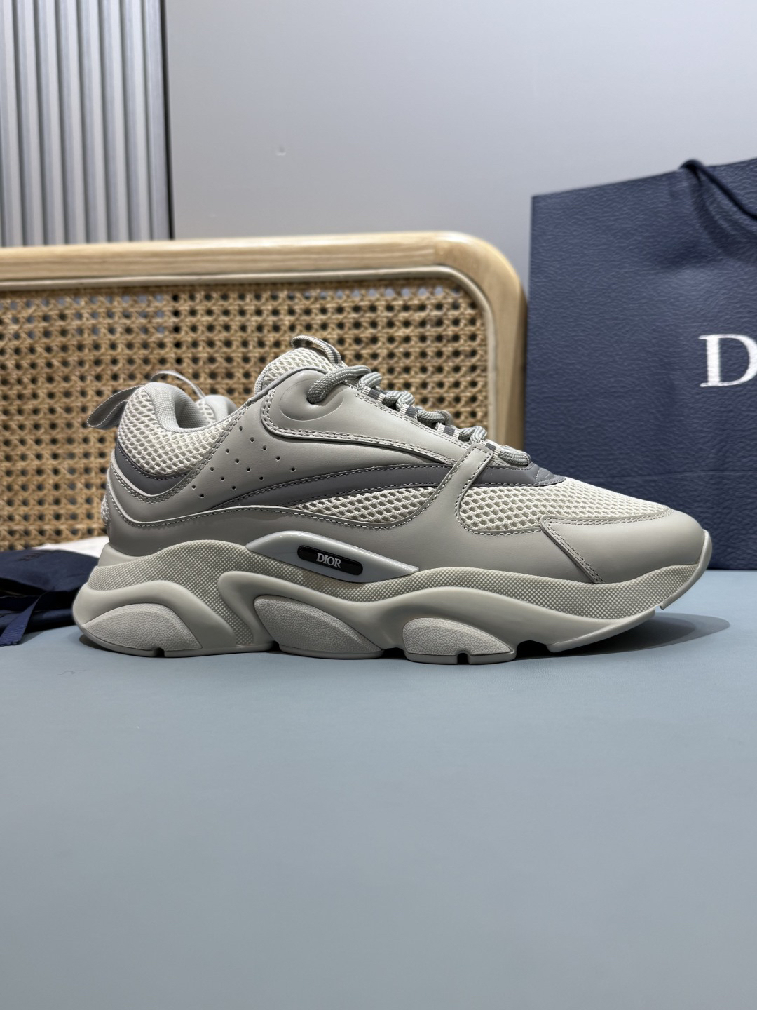 Dior B22 Chunky Runner Sneakers Gray