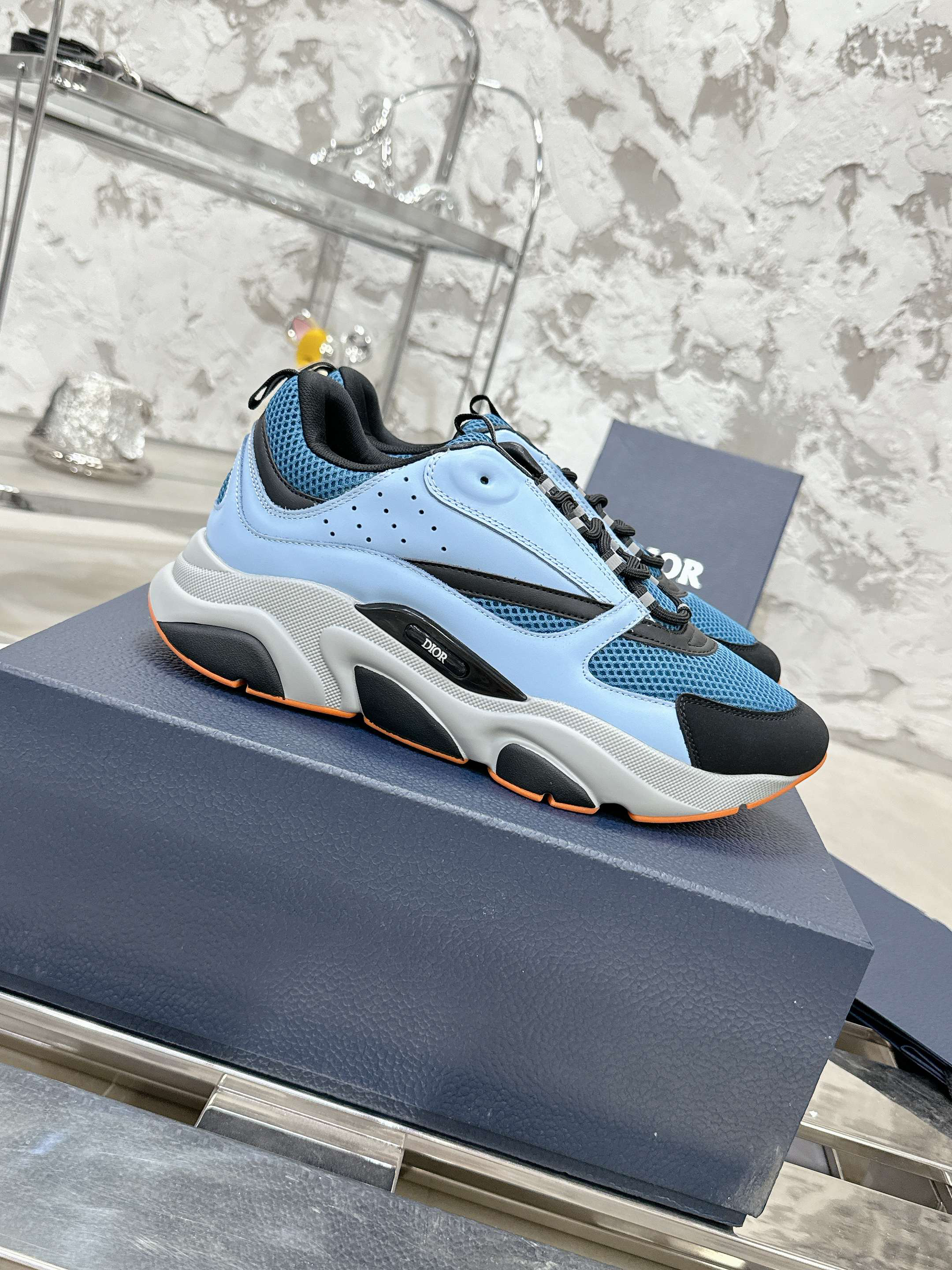 Dior B22 Mesh Sneakers Sky Blue