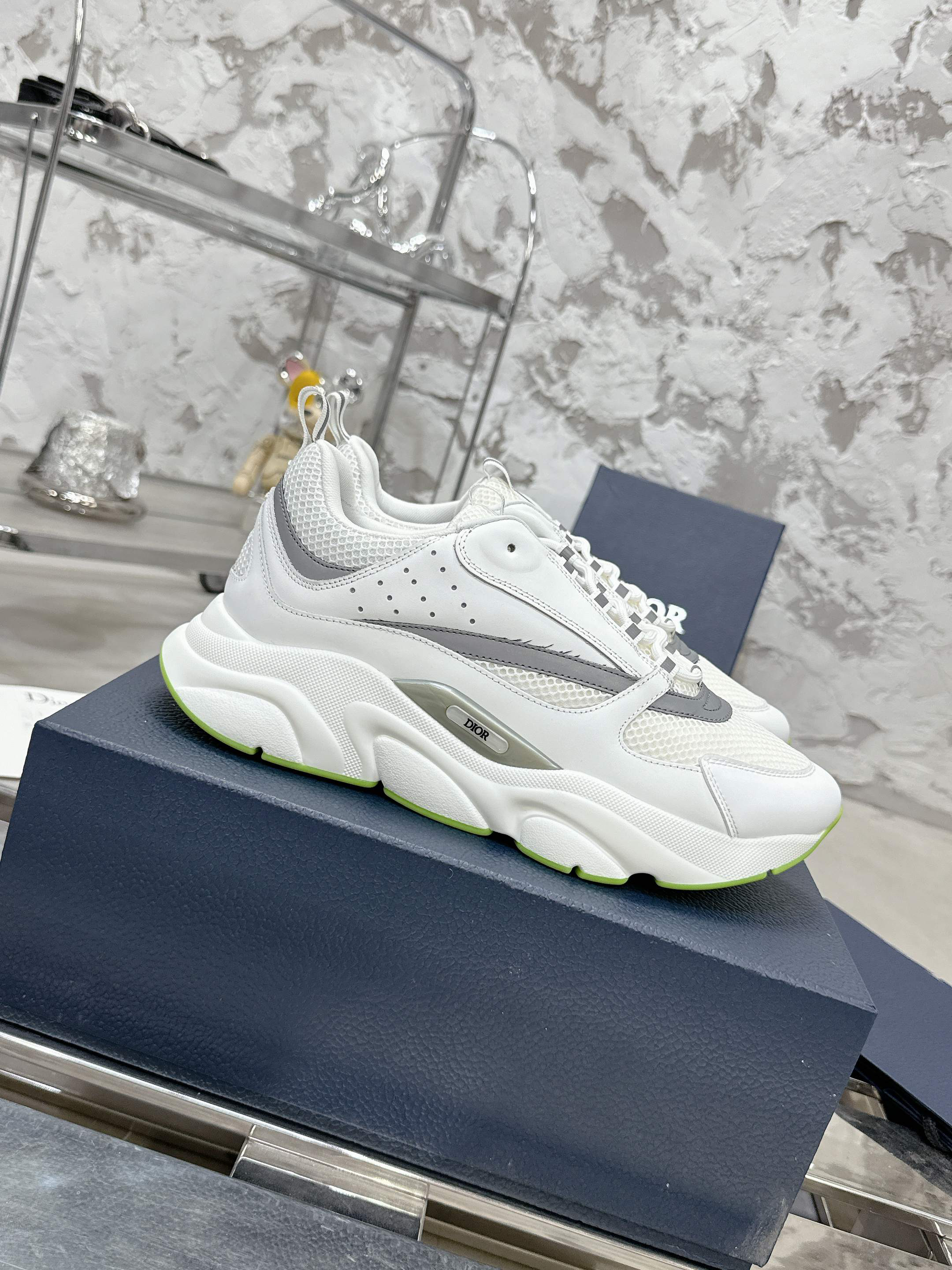 Dior B22 Mesh Lifestyle Sneakers White/Grey
