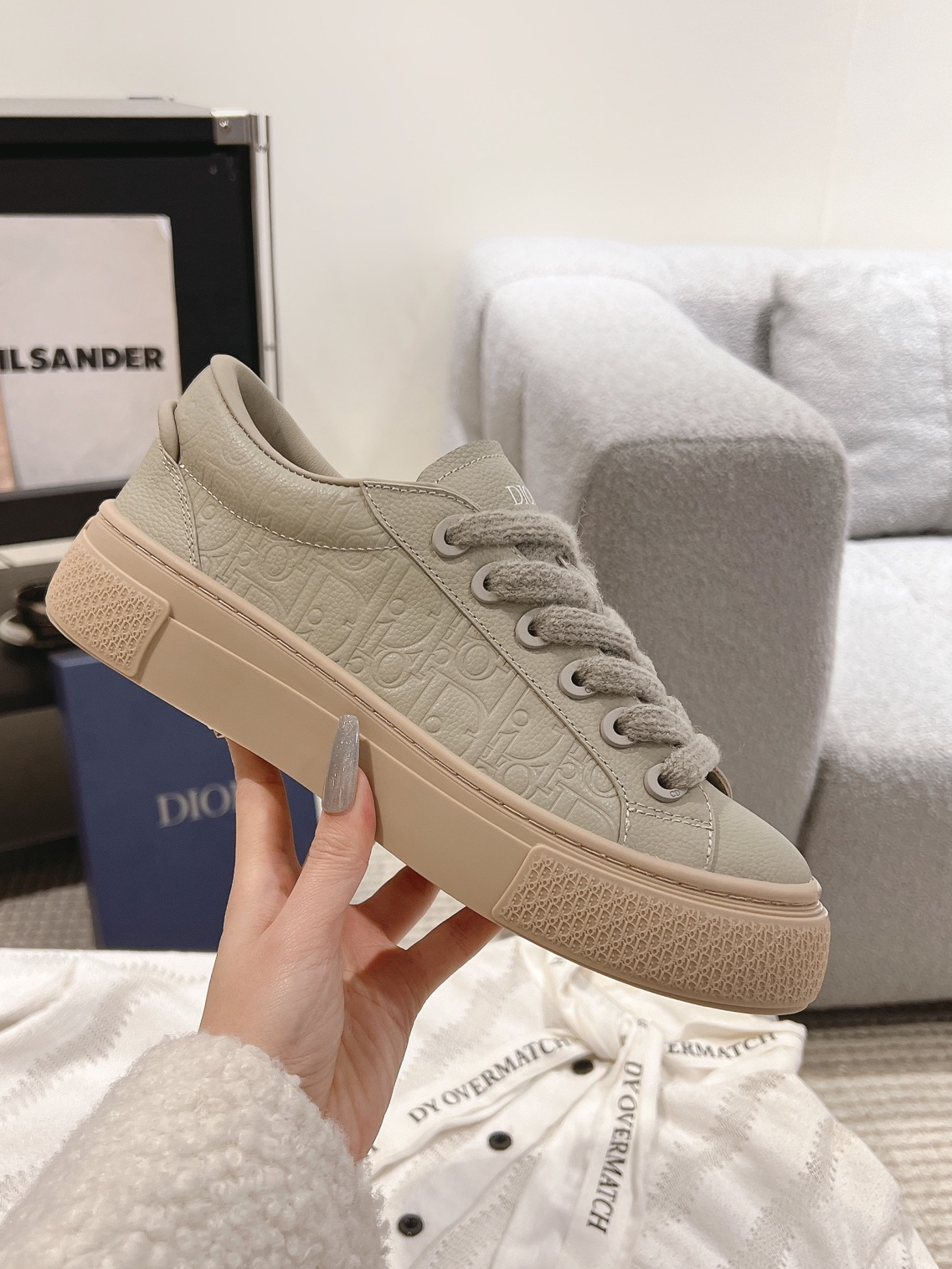 Dior B33 CD Diamond Sneakers Gray