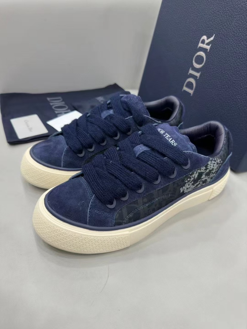 Dior B33 Oblique Low Sneakers Navy/White