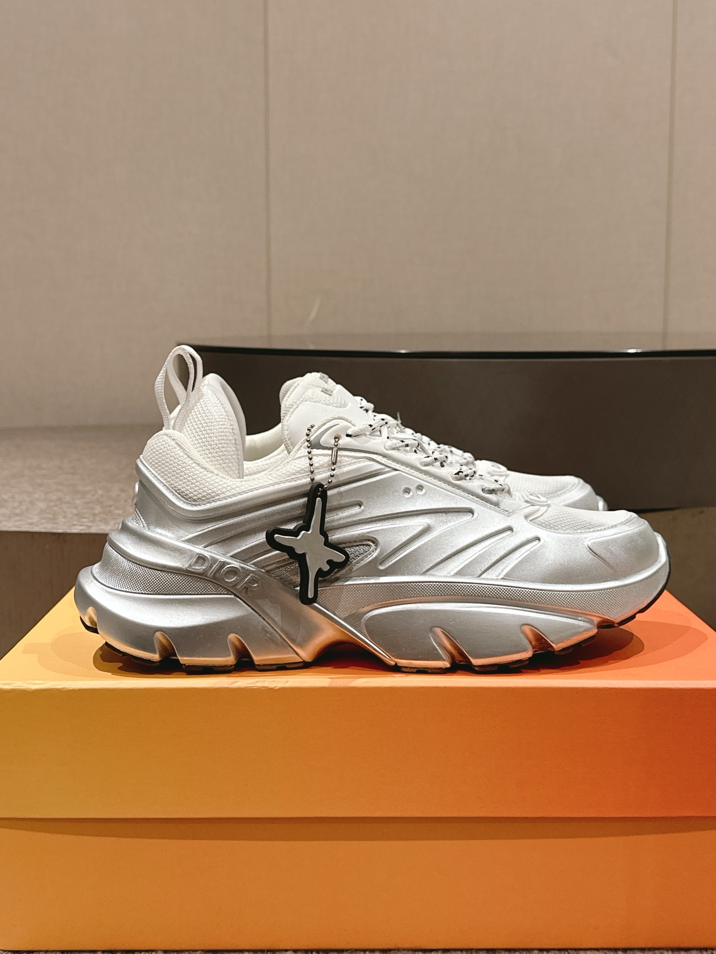 Dior B44 Mesh Dad Sneakers Silver