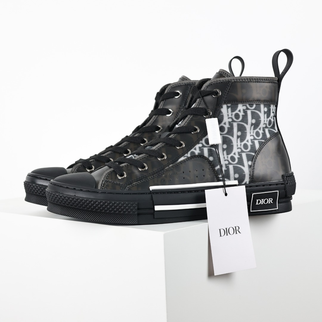 Dior B23 Oblique High Sneakers Black