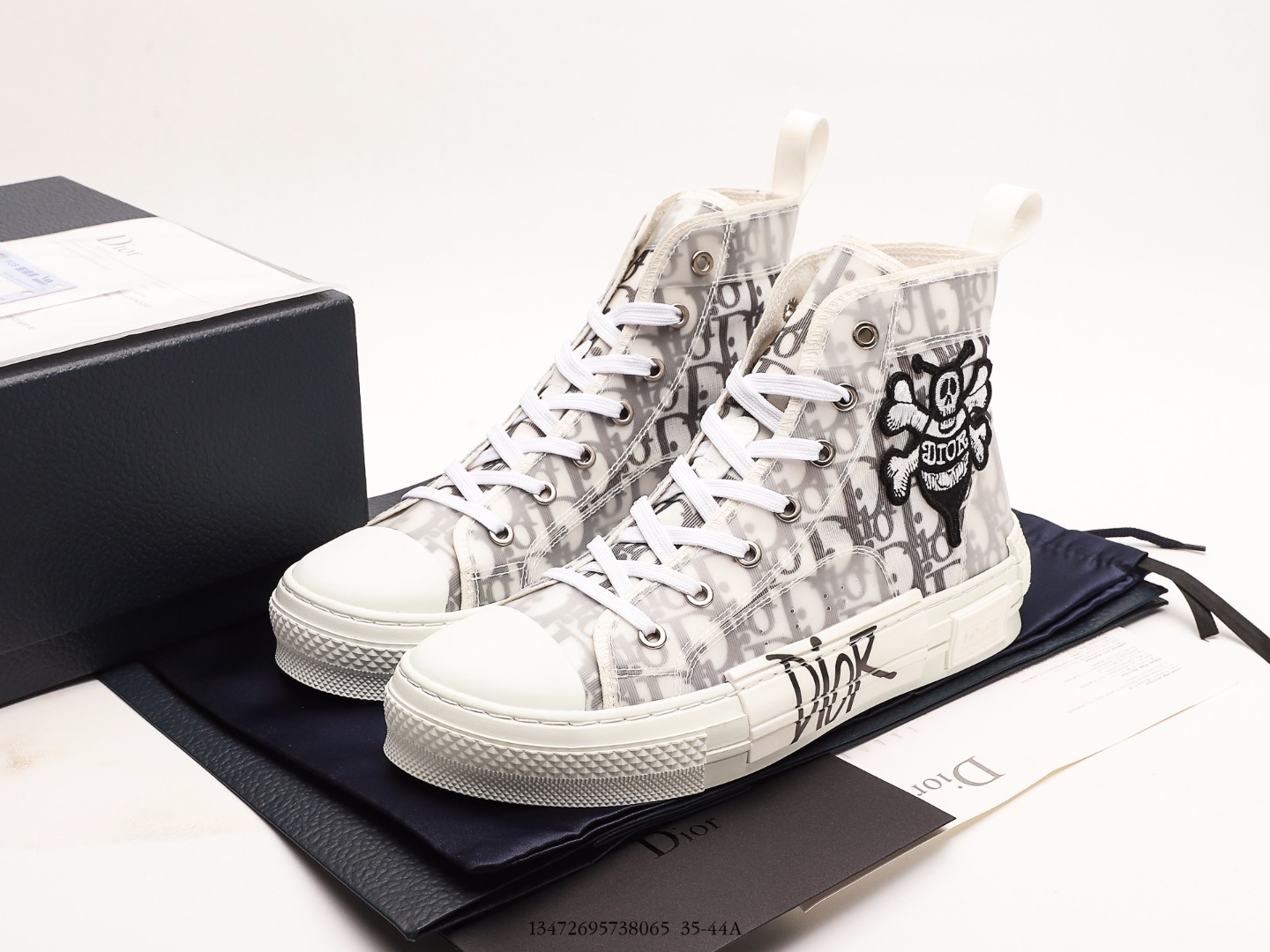 Dior B23 Tears High-Top Sneakers Grey