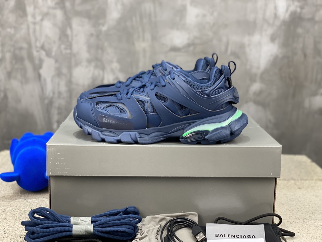 Balenciaga Track LED Trainer Sneakers Navy