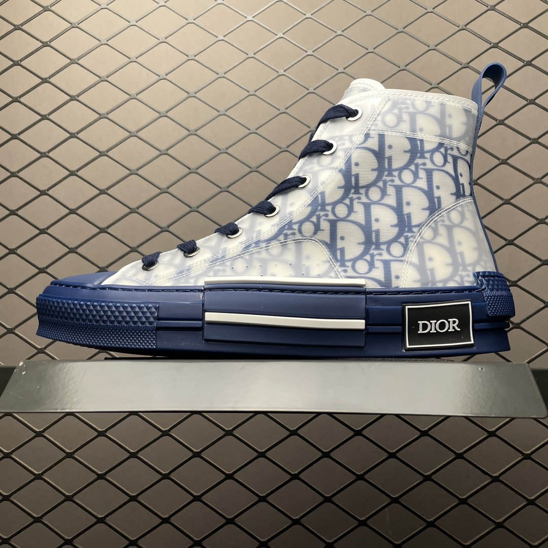 Dior B23 Oblique High-Top Sneakers Blue
