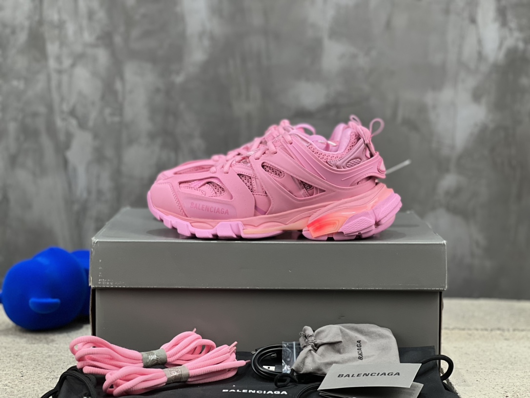 Balenciaga Track LED Trainers Pink