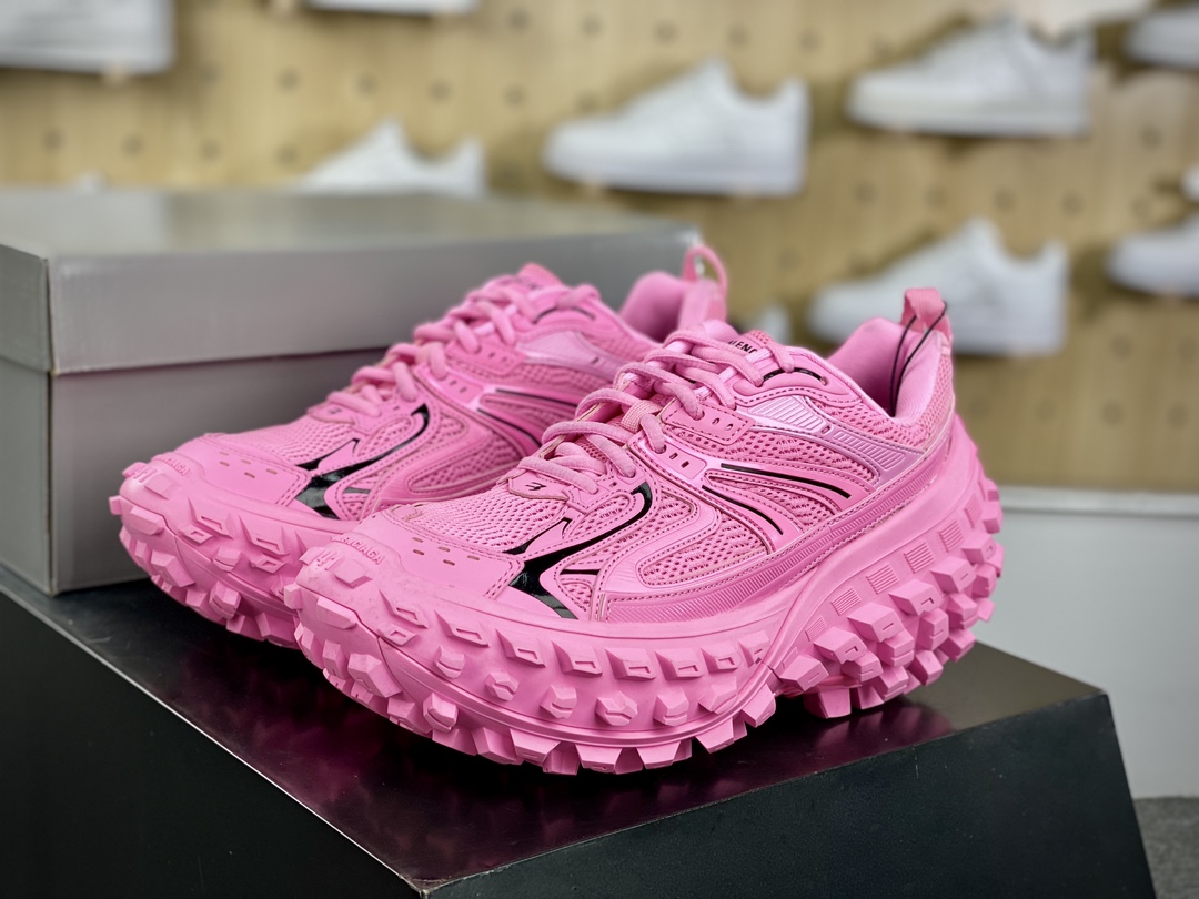 Balenciaga Defender Platform Sneakers Fluorescent Pink