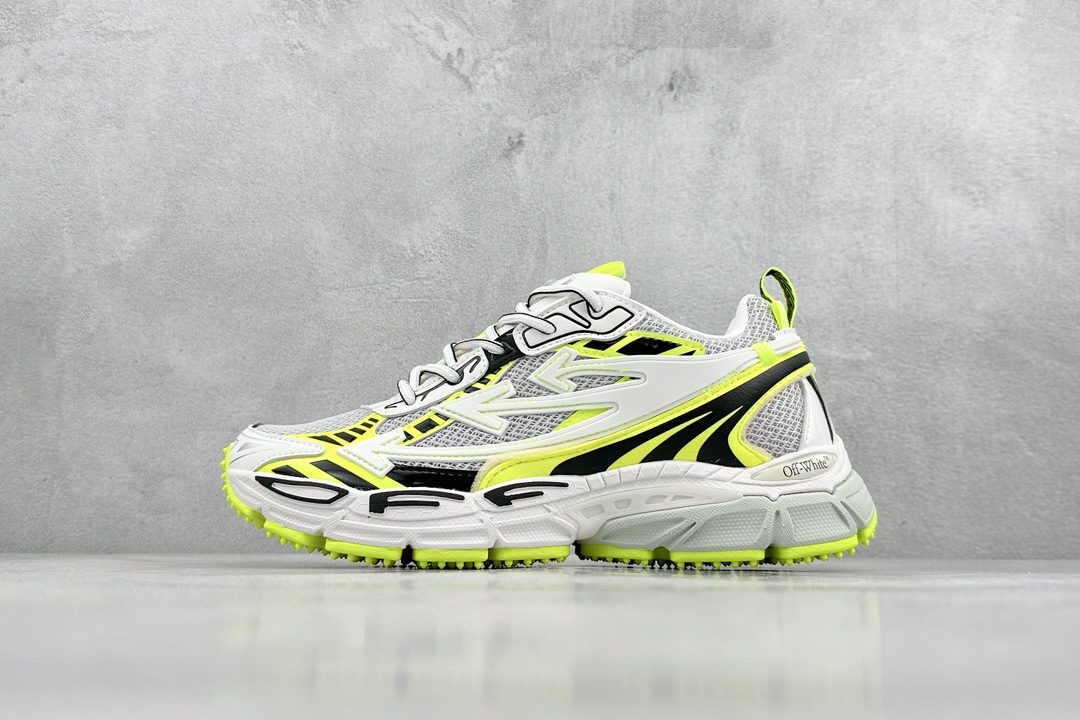 Off-White Chunky Mesh Sneakers White Neon Yellow