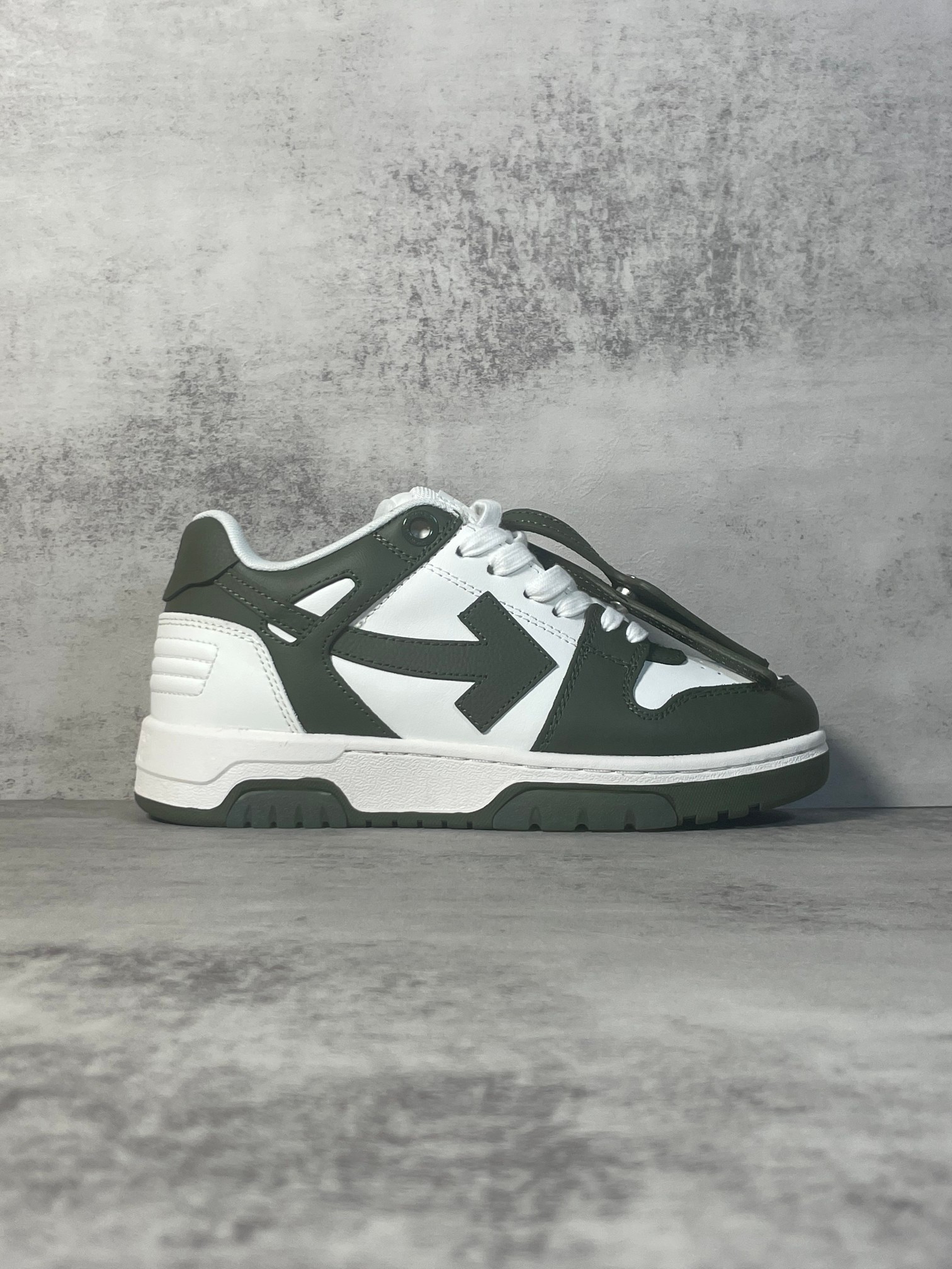 Off-White Out Of Office Low Sneakers Dark Green/White