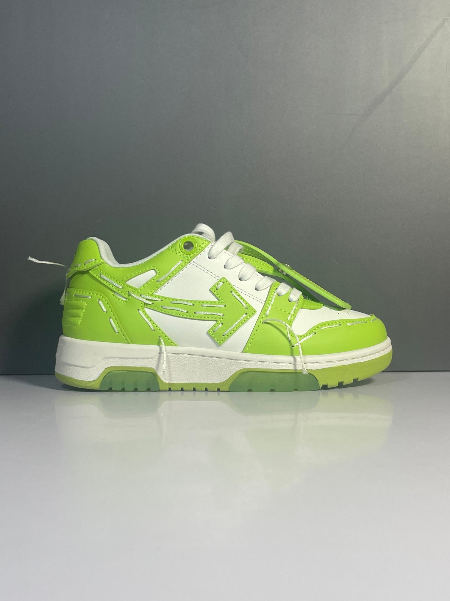 Off-White Out Of Office Low Sneakers Green/White