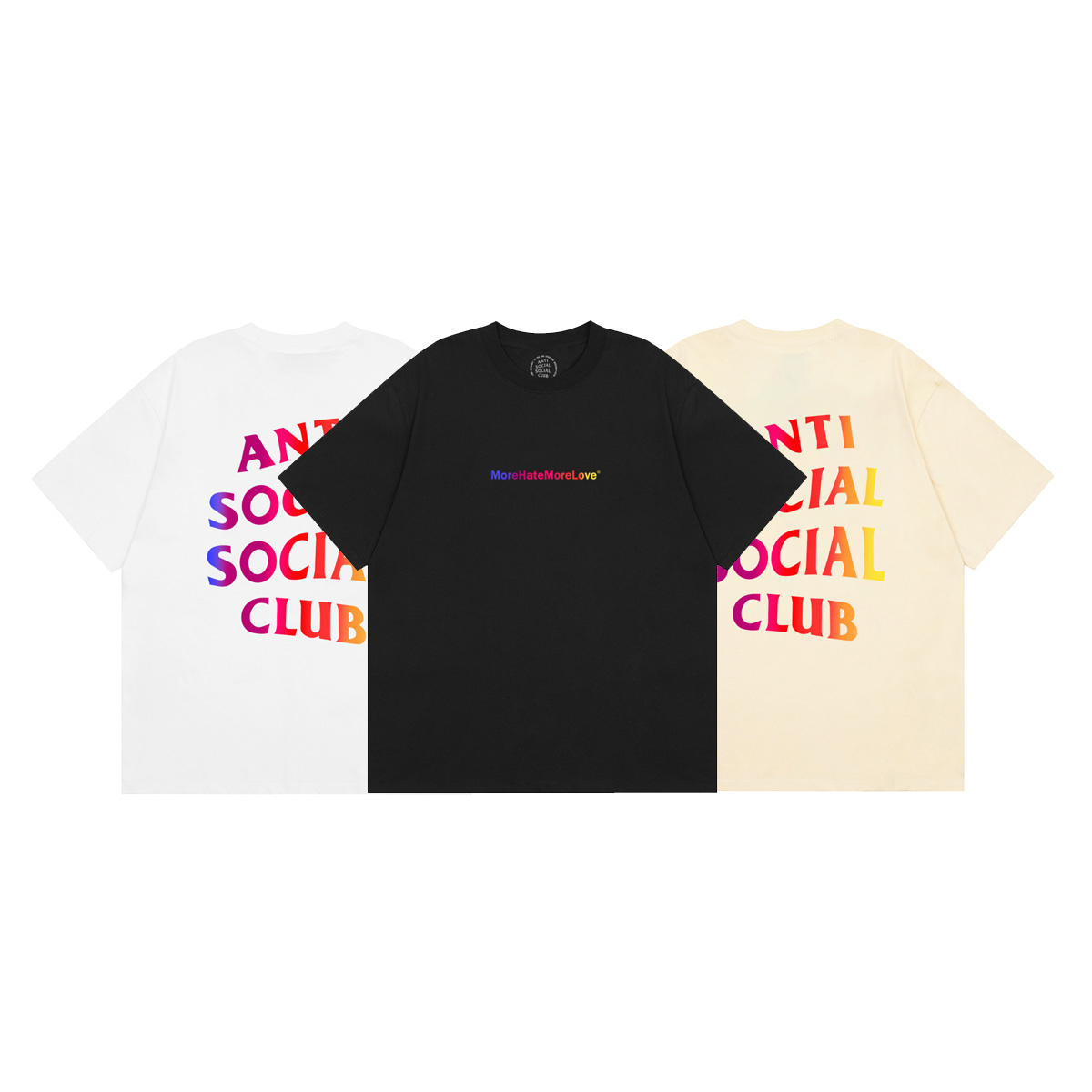 Anti Social Social Club Gradient Logo Tee Multicolor