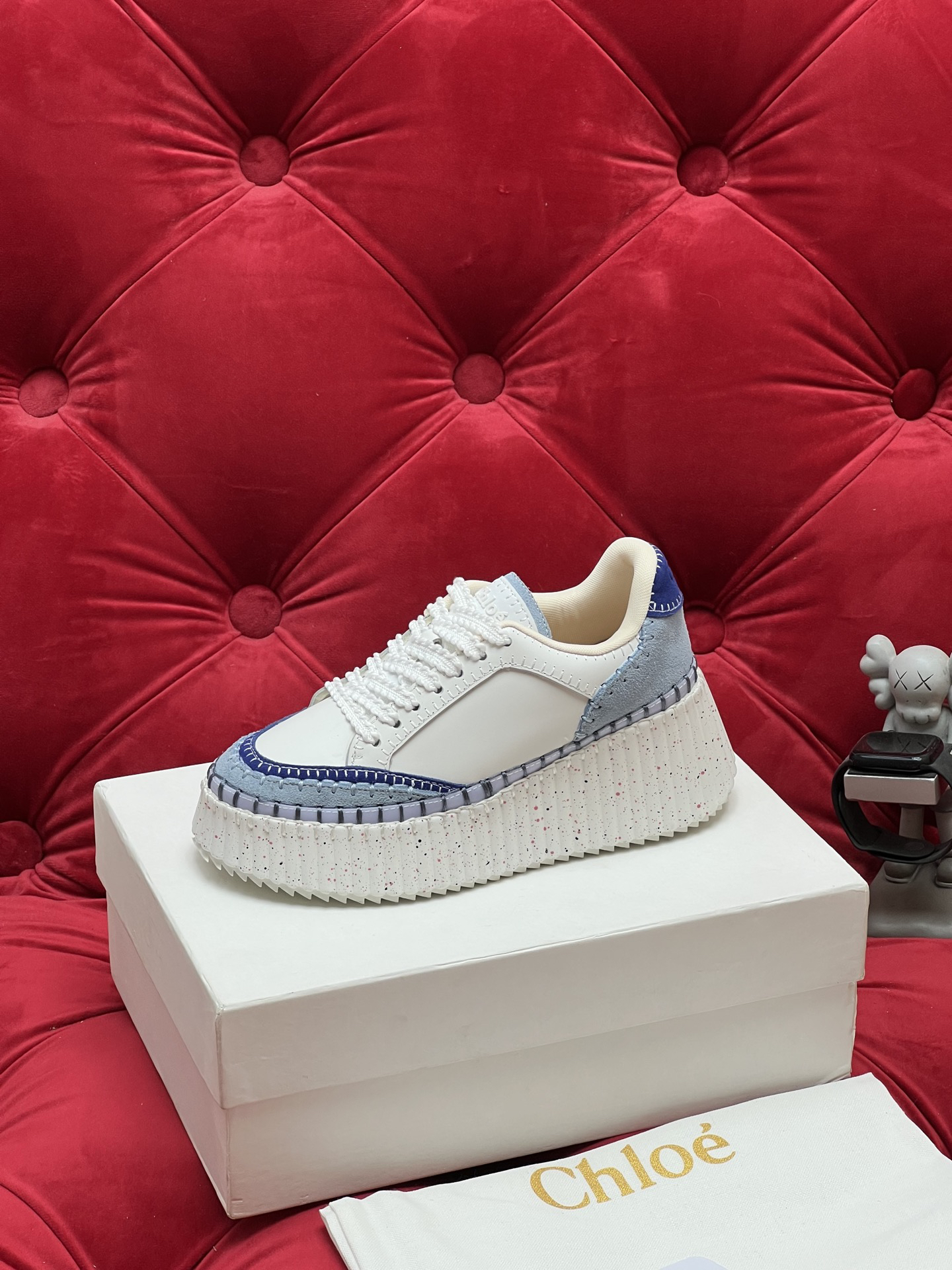 Chloe Platform Casual Sneakers Blue