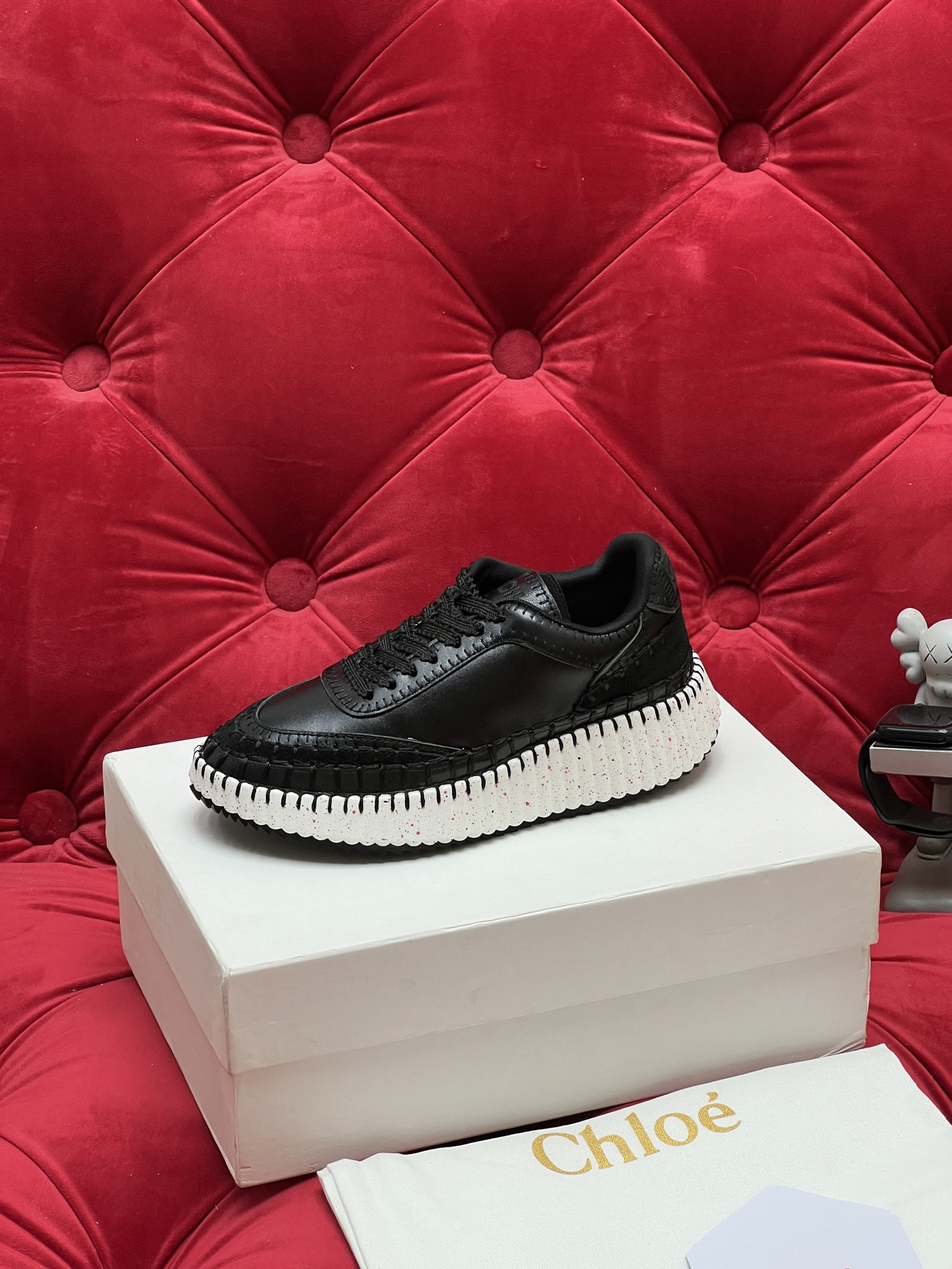 Chloe Platform Casual Sneakers Black