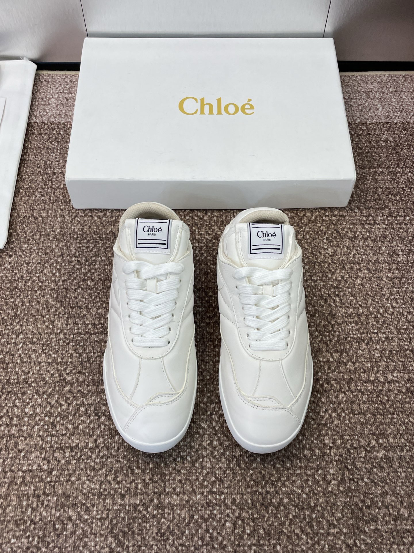 Chloe Runway Retro Trainers White