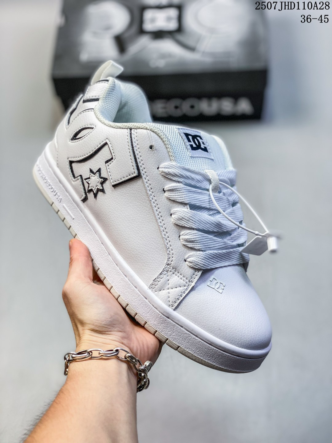 DC Shoes Leather Low-Top Sneaker White