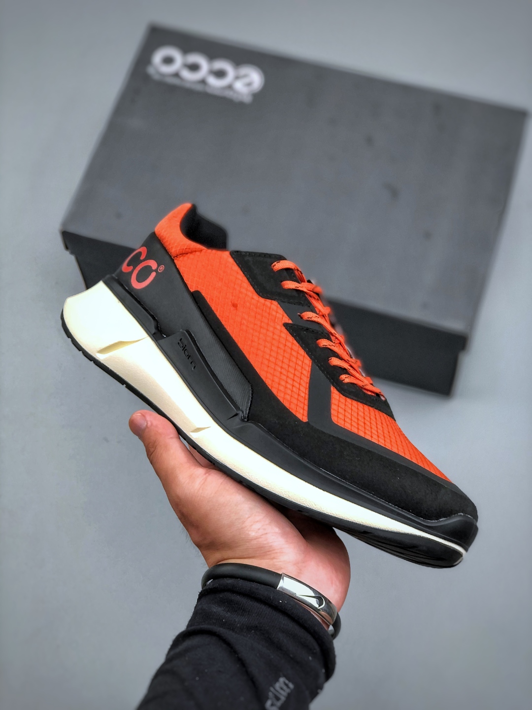 ECCO Breathable Running Sneakers Orange