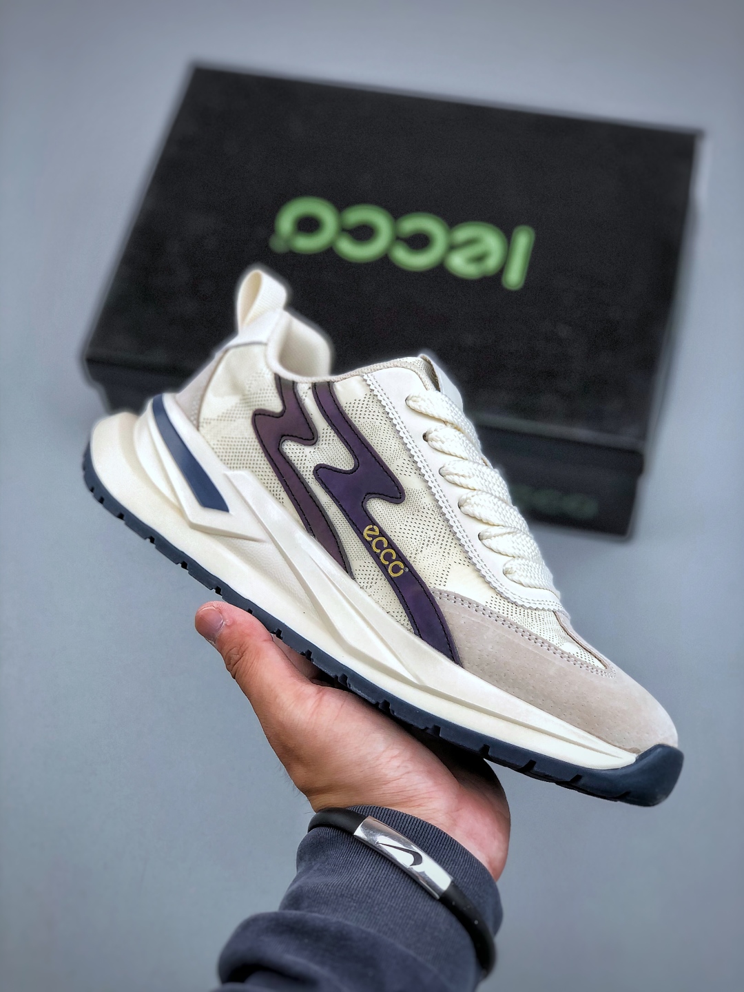ECCO Lightweight Running Sneakers Beige