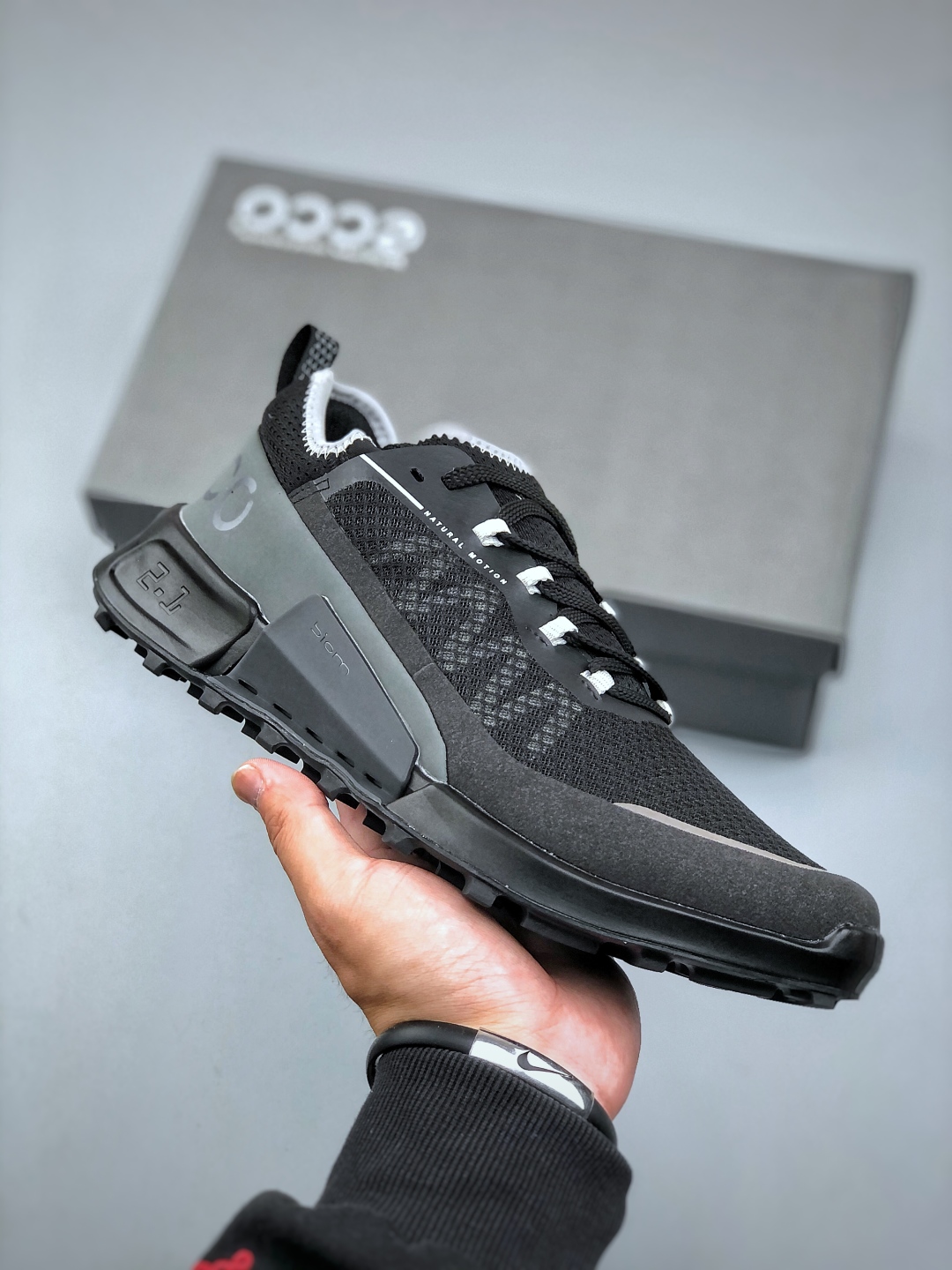 Ecco BIOM C Natural Motion Trainers Black/Grey