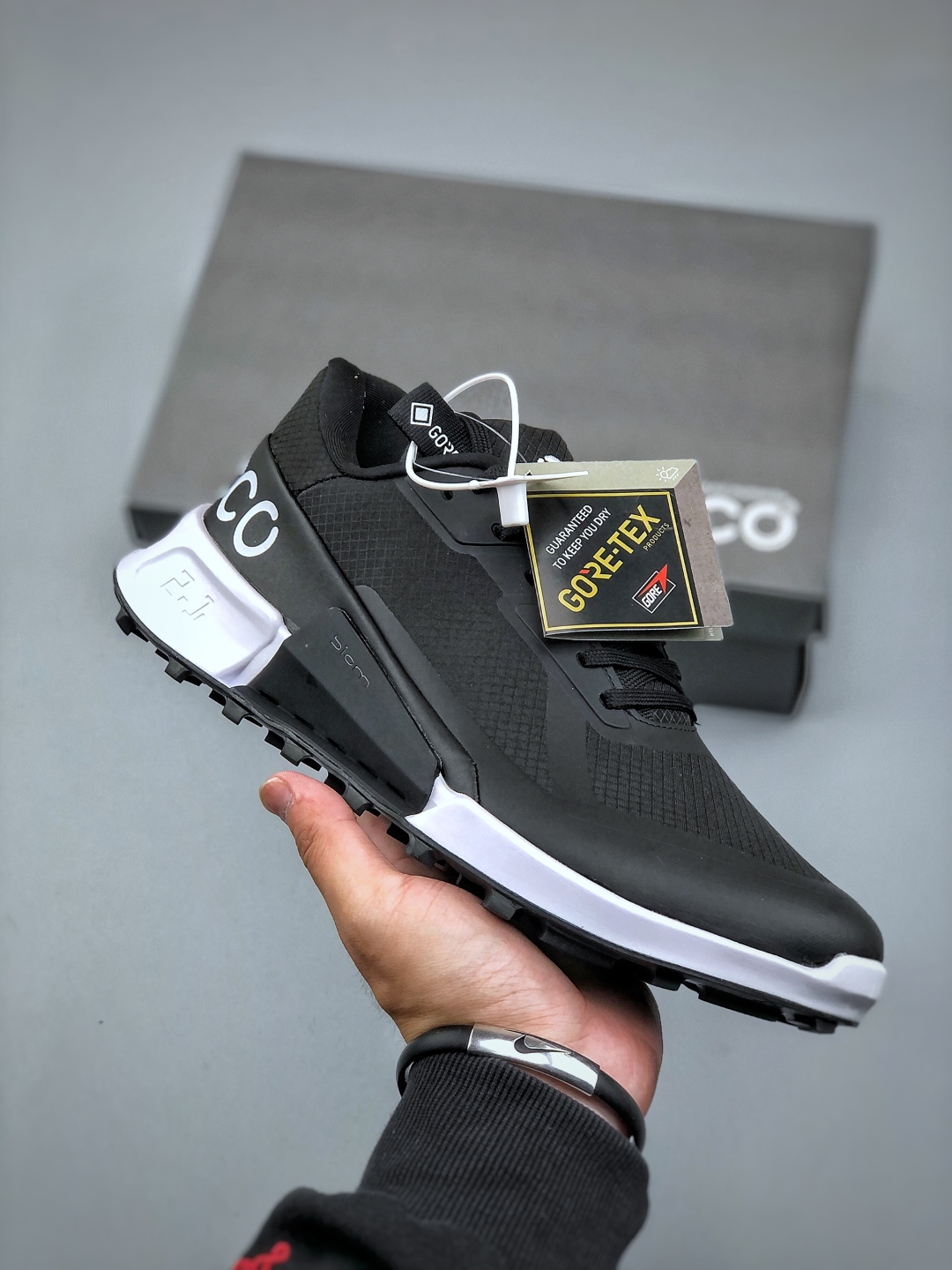 ECCO BIOM C25 Gore-Tex Running Shoes Black/White