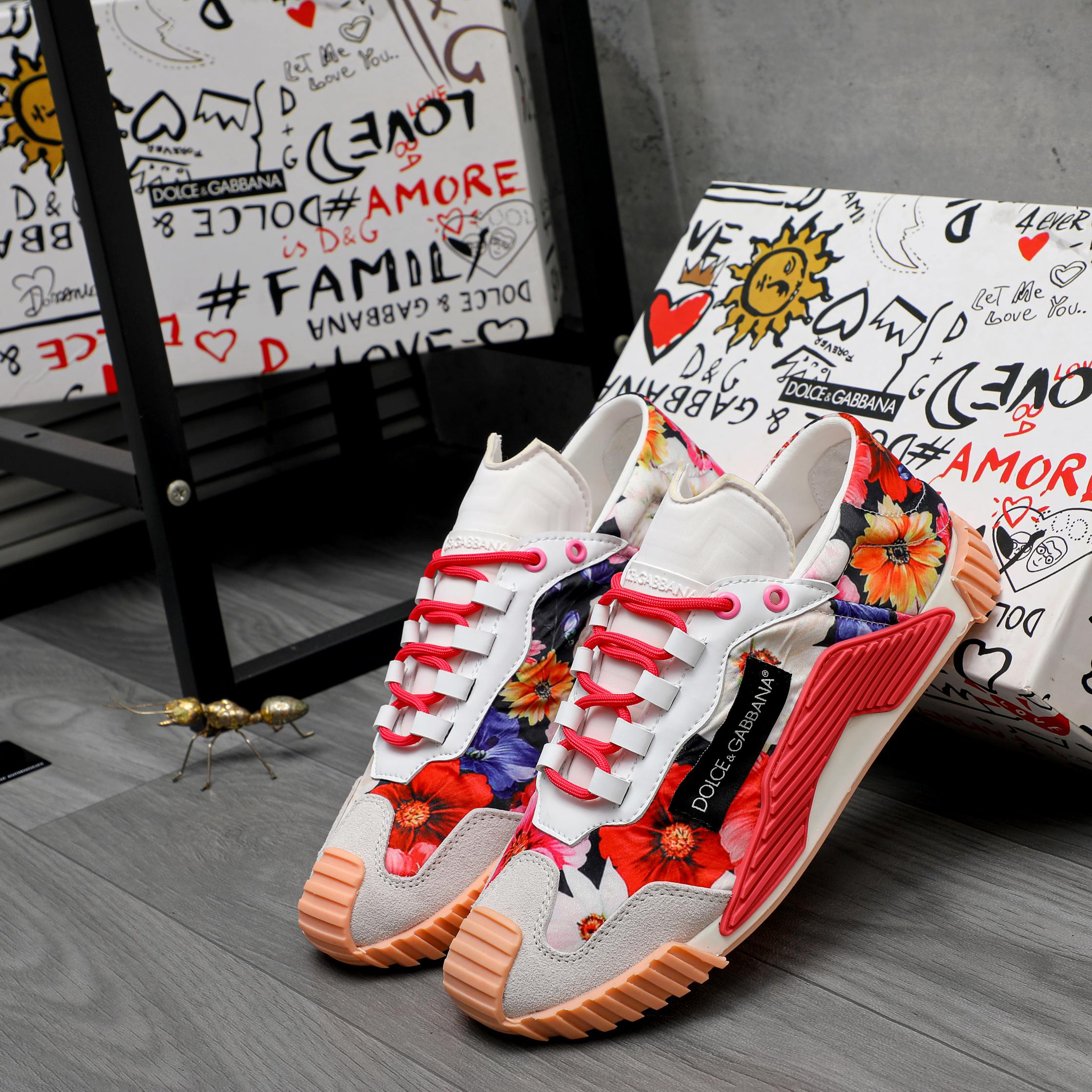 Dolce & Gabbana Floral Sneakers Multicolor