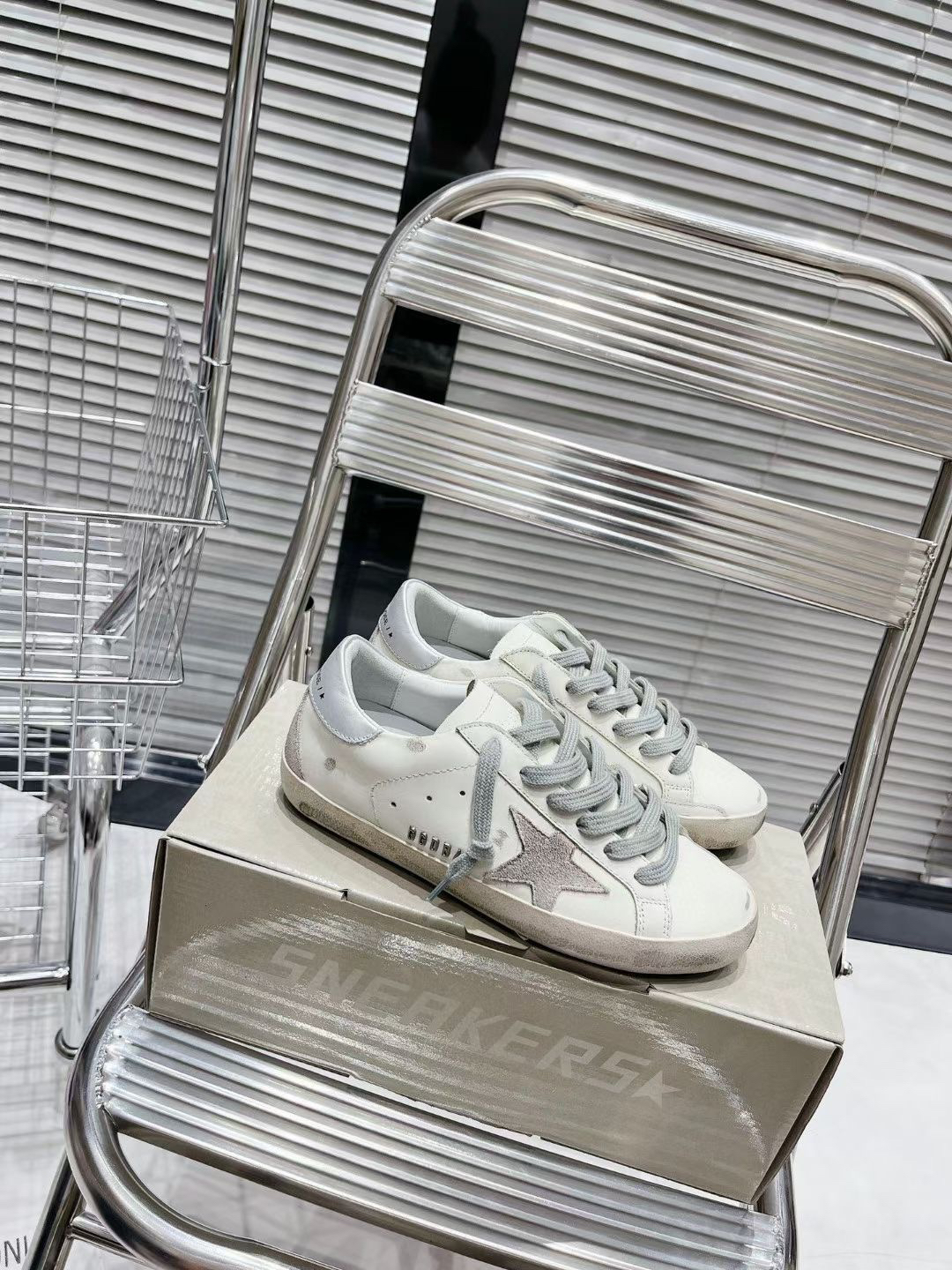 Golden Goose Superstar Sabot Sneakers Silver