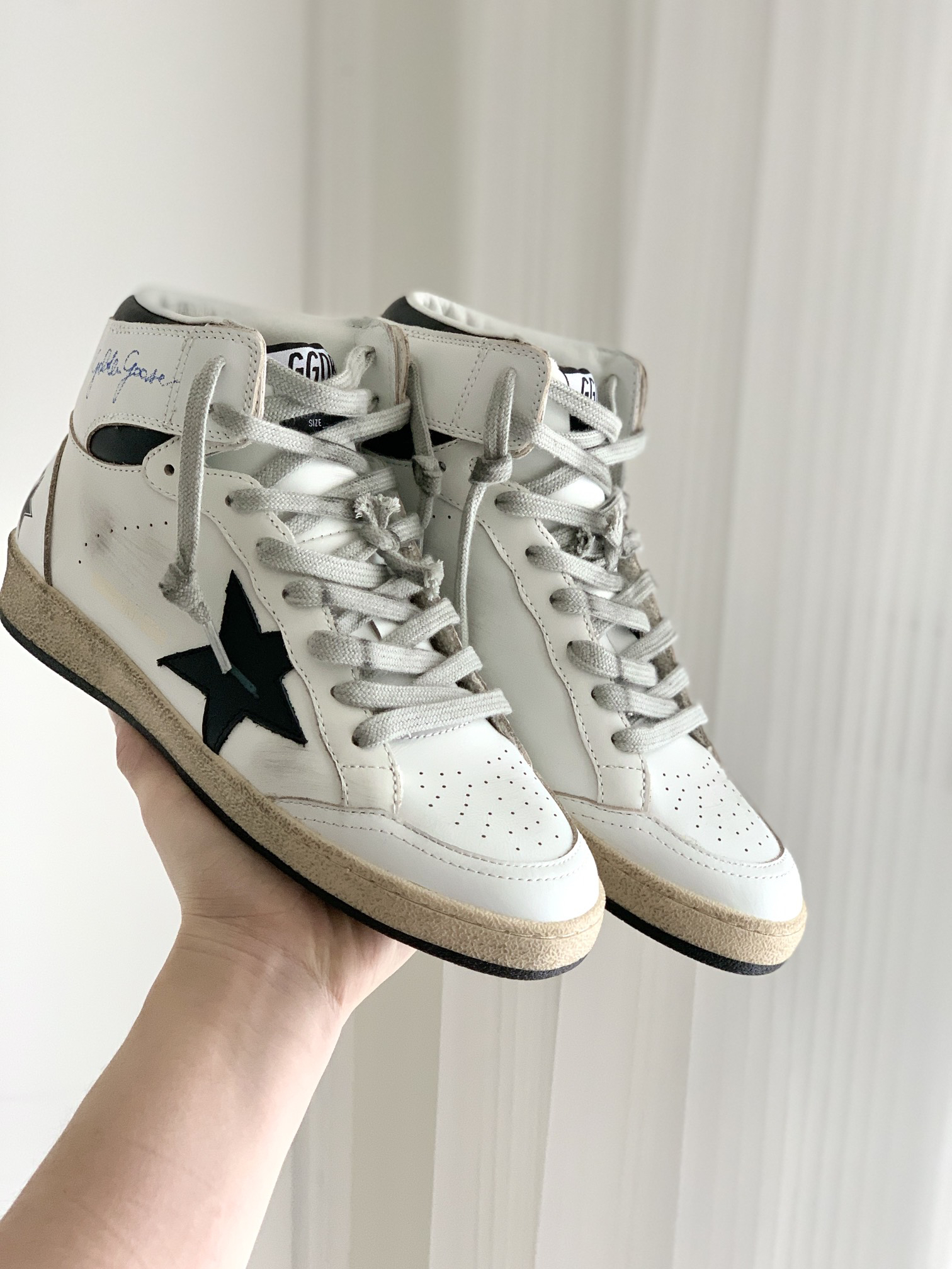Golden Goose SKY-STAR High-Top Sneakers White/Black