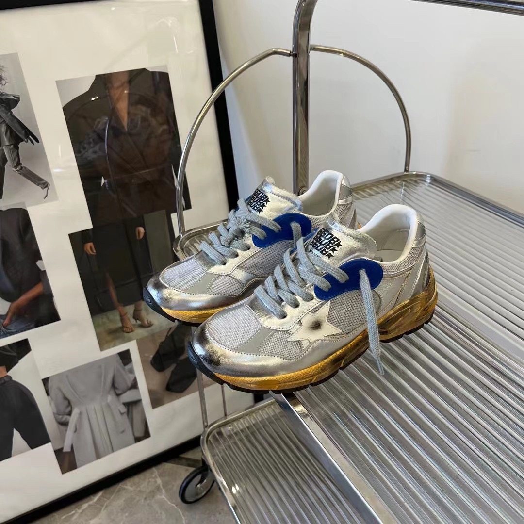 Golden Goose Ball Star Sneaker Silver/Blue