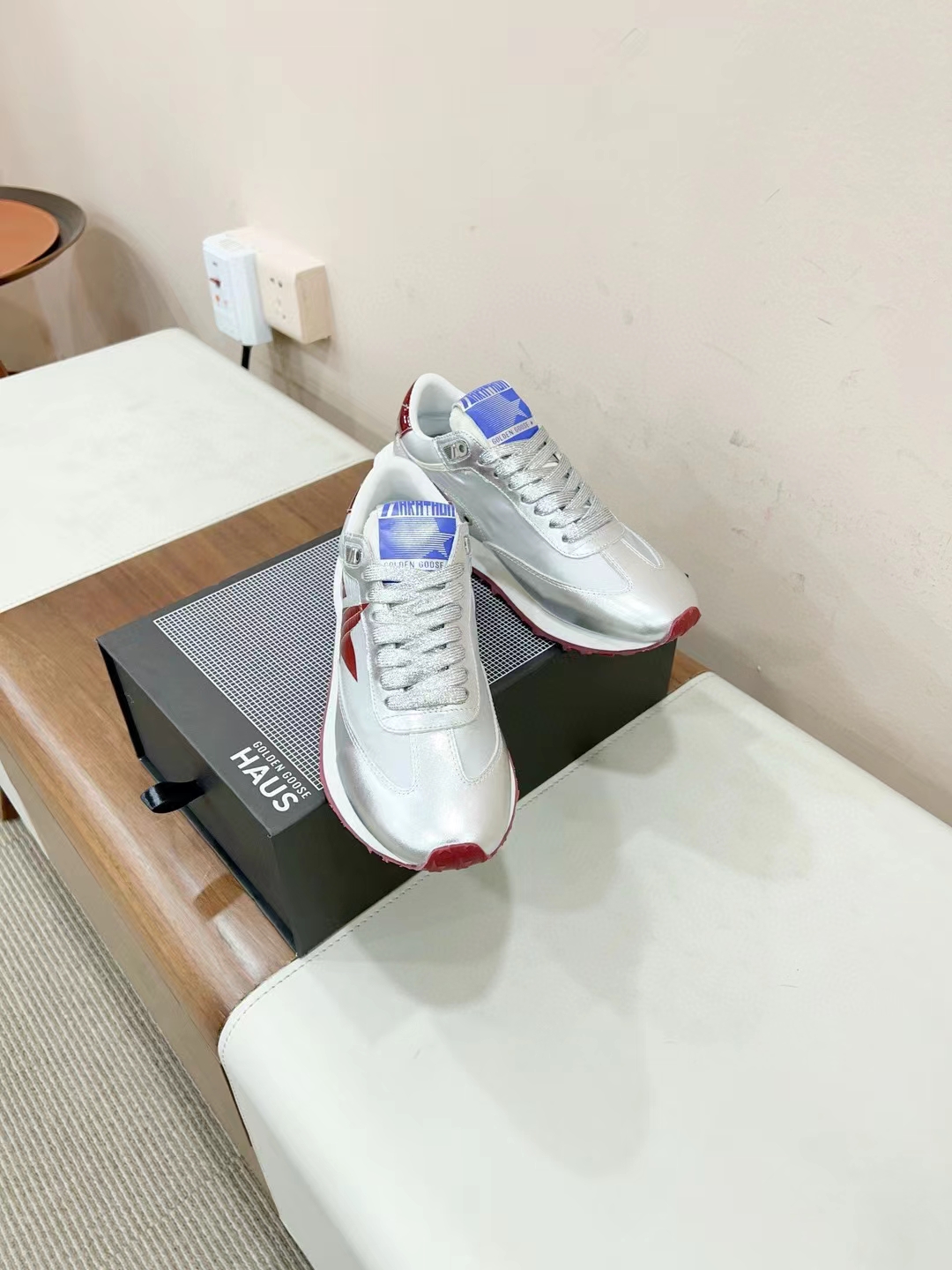 Golden Goose Marathon Sneakers Silver