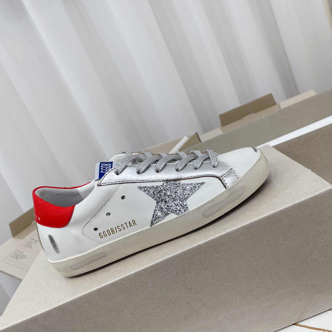 Golden Goose Superstar Glitter Star Sneaker Red/White