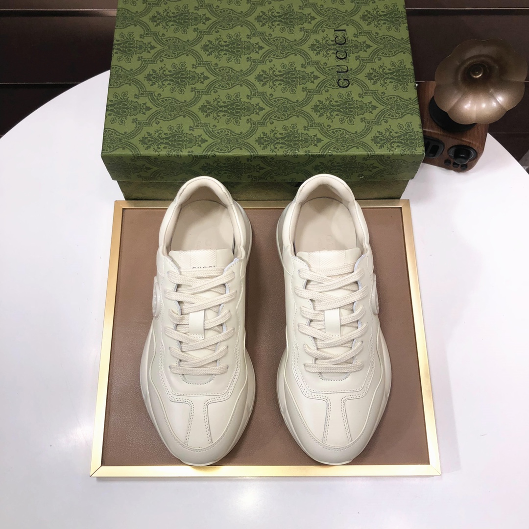 Gucci GG Logo Chunky Sneakers Beige