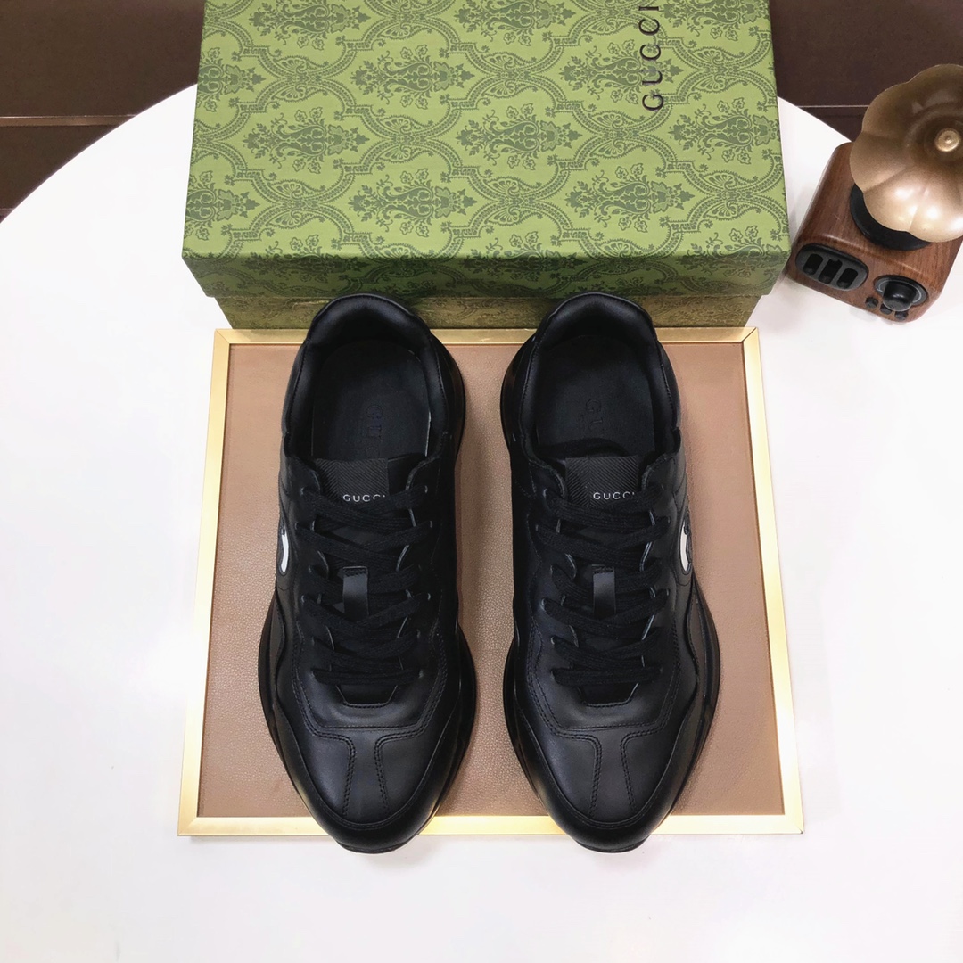 Gucci GG Leather Chunky Sneaker Black