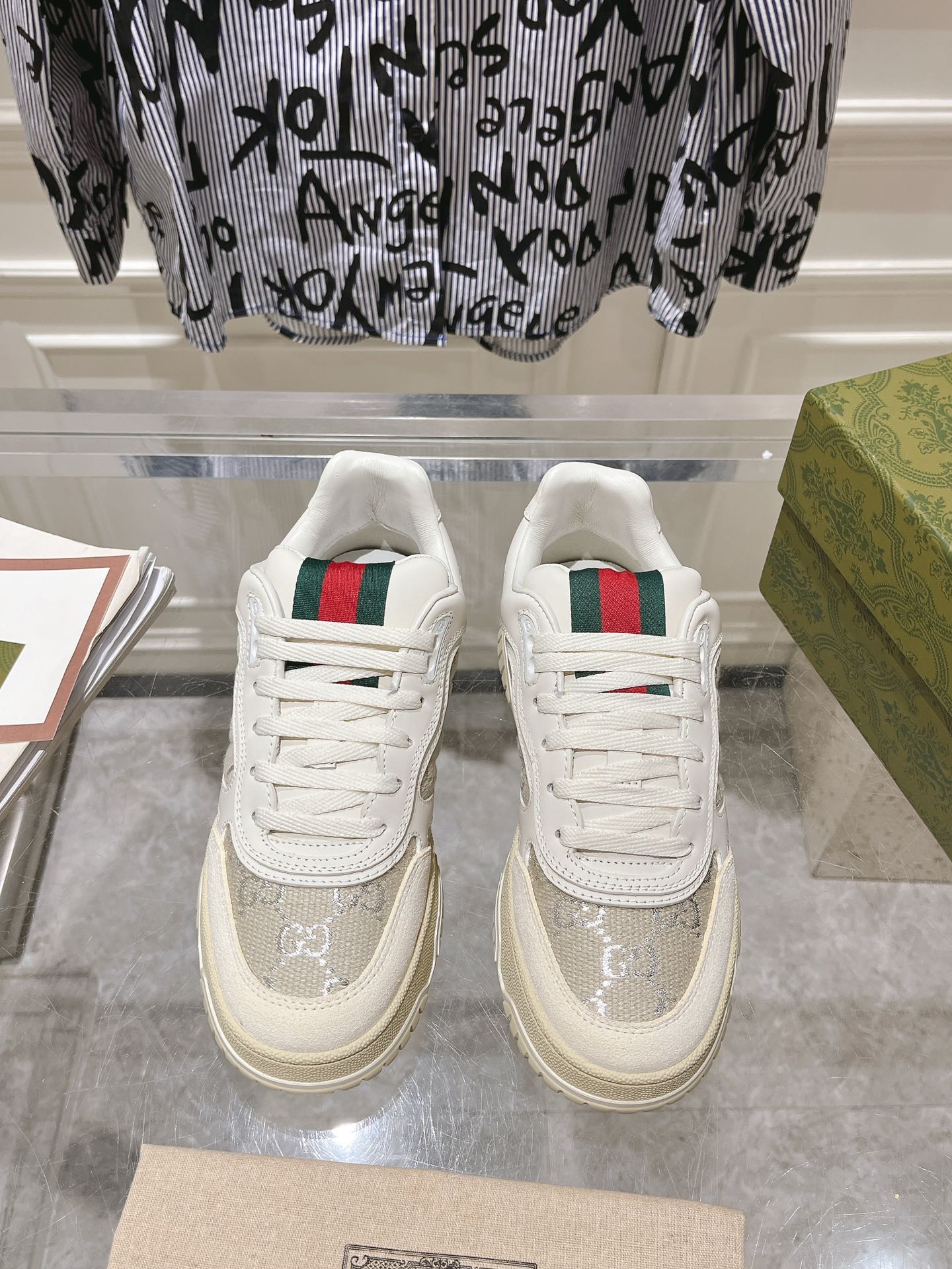 Gucci Vintage Runner Sneakers White