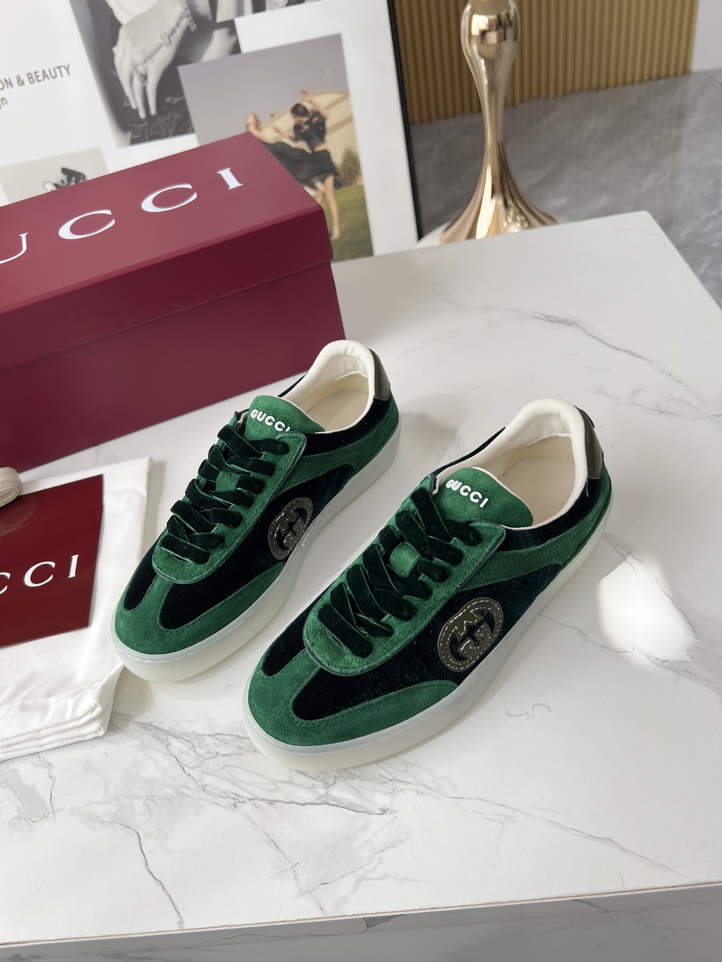 Gucci GG Trainer Sneakers Green