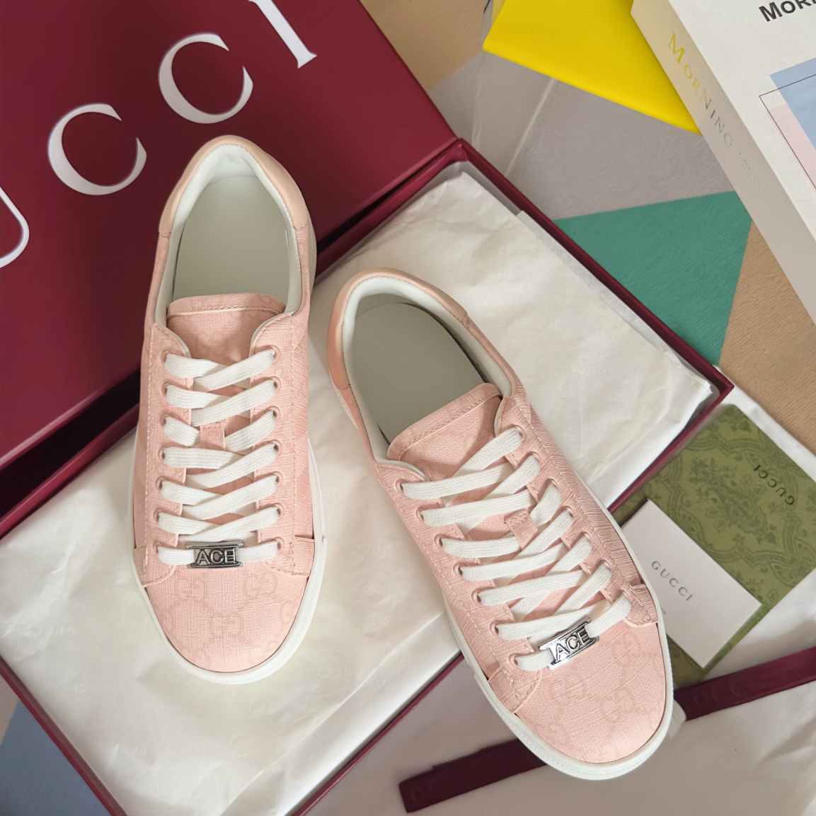 Gucci Ace Low-Top Sneakers Pink