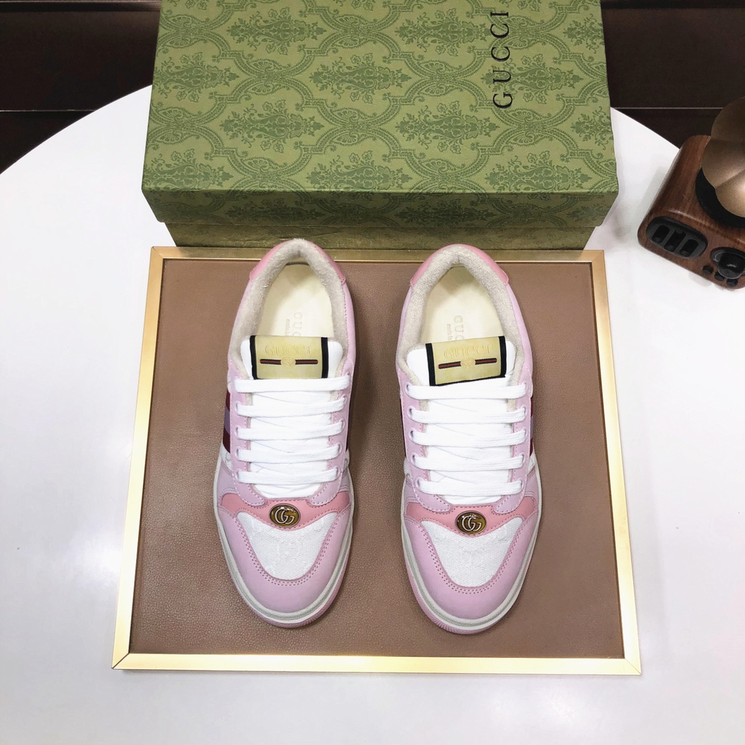 Gucci GG Web Low-Top Sneakers Pink