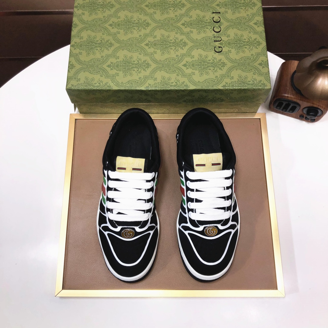 Gucci Web Stripe Low-Top Sneakers Black