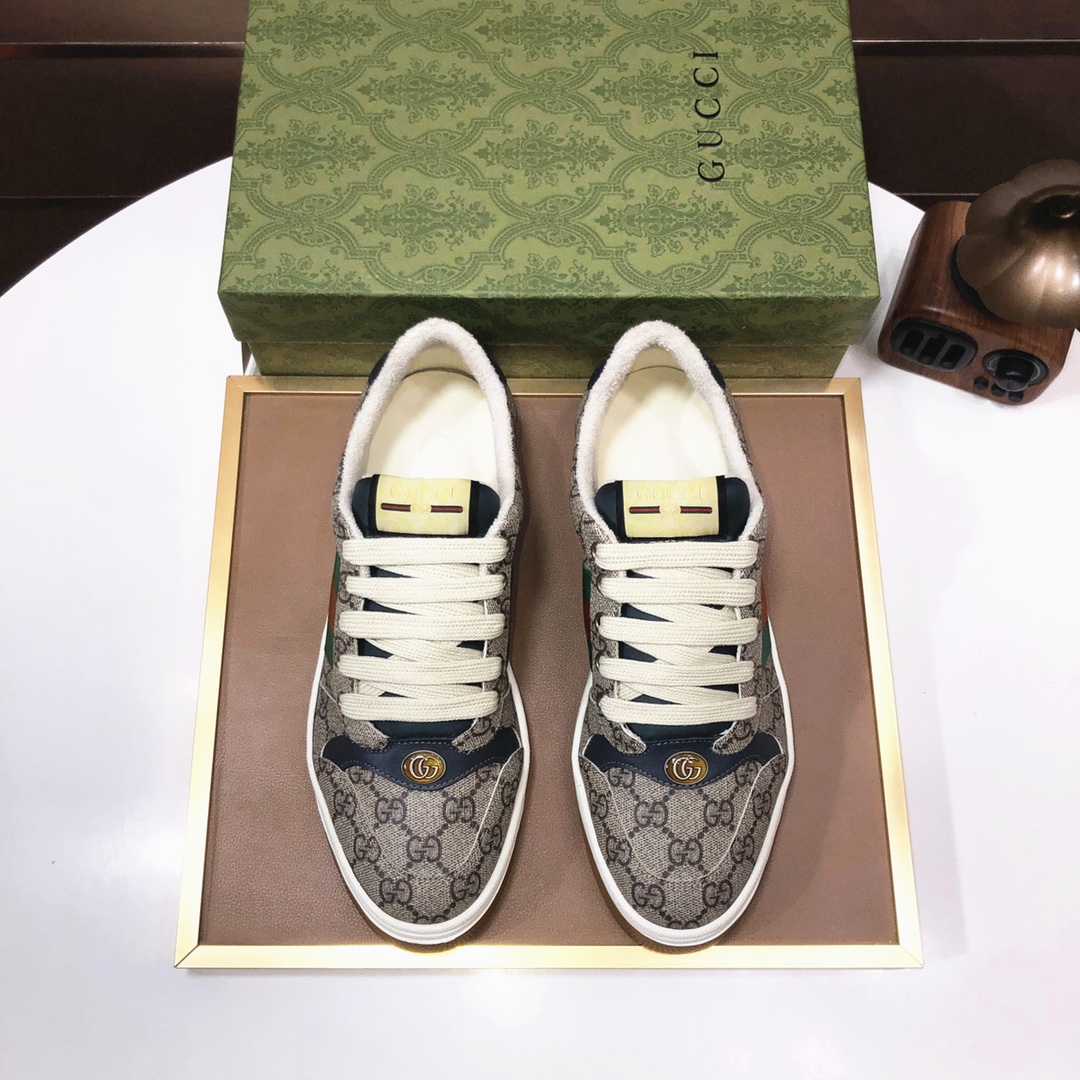 Gucci GG Web Stripe Low-Top Sneakers Multicolor