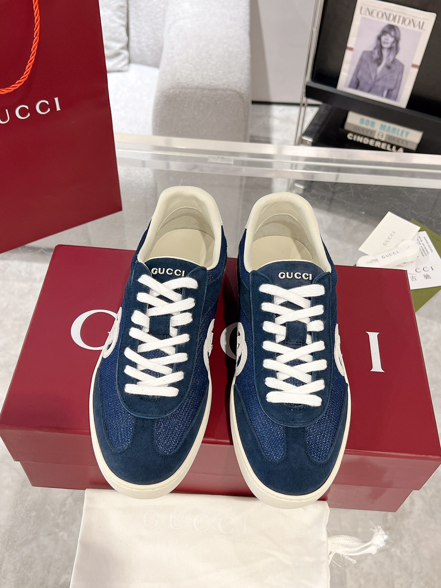 Gucci GG Low-Top Sneakers Navy