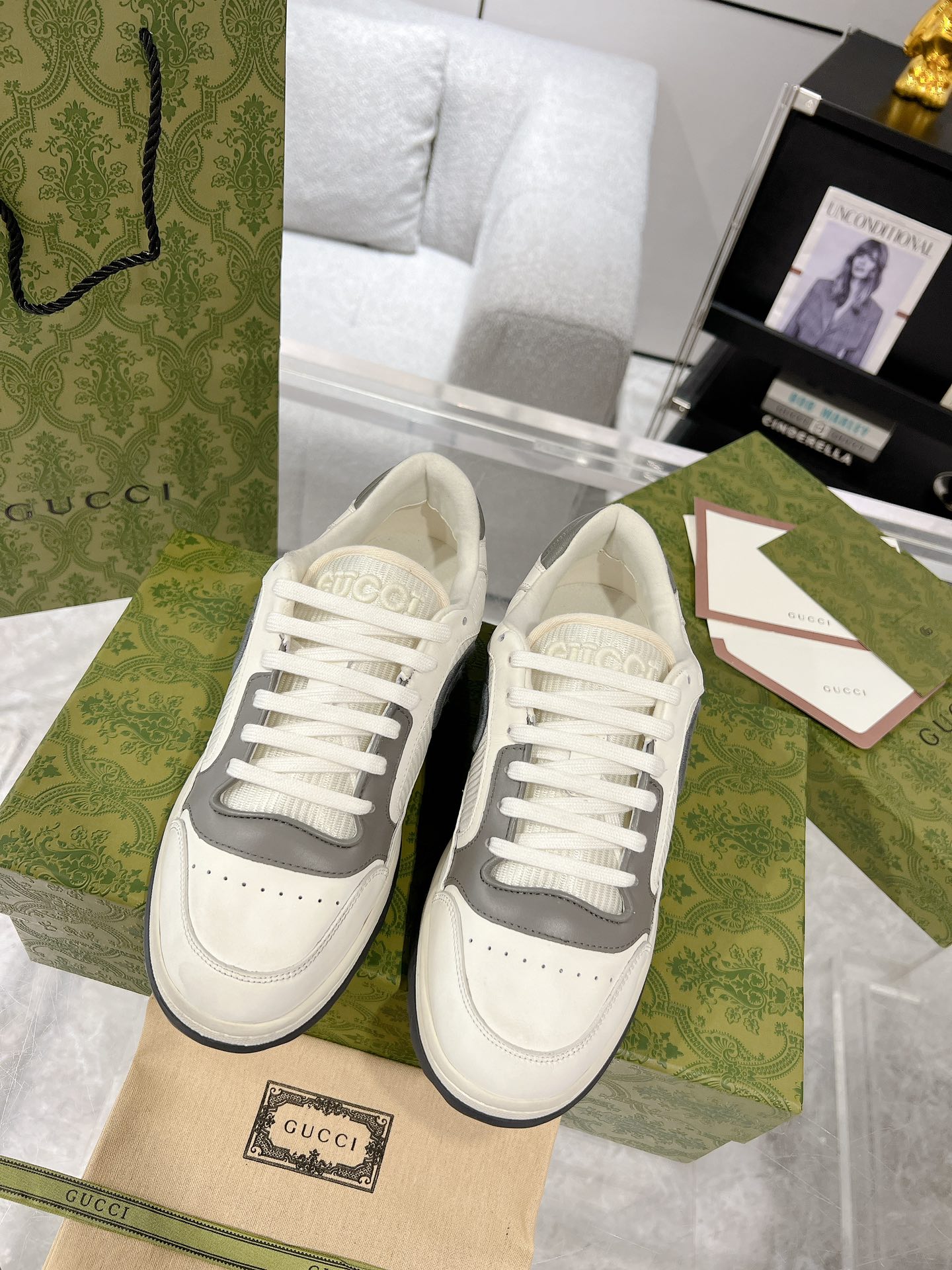 Gucci Mac80 Low Sneakers White/Grey