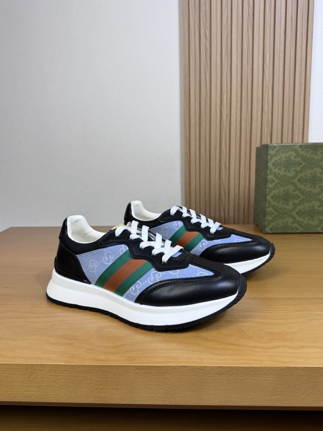 Gucci Web Stripe GG Sneaker Blue