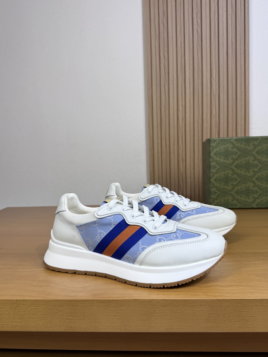 Gucci Monogram Low-Top Sneakers Blue