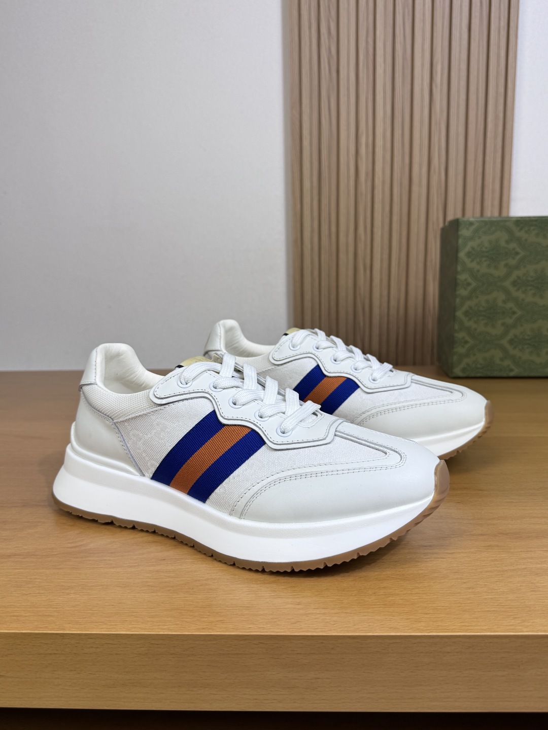 Gucci Web Stripe Sneakers White