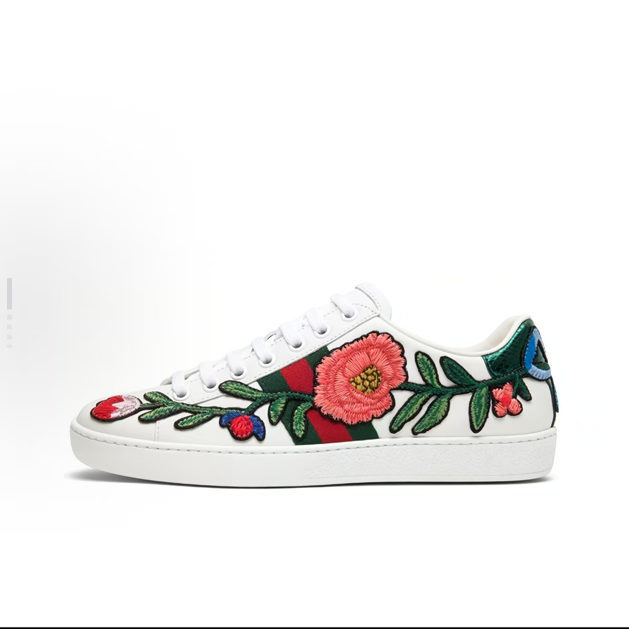 Gucci Ace Embroidered Low-Top Sneakers Multicolor